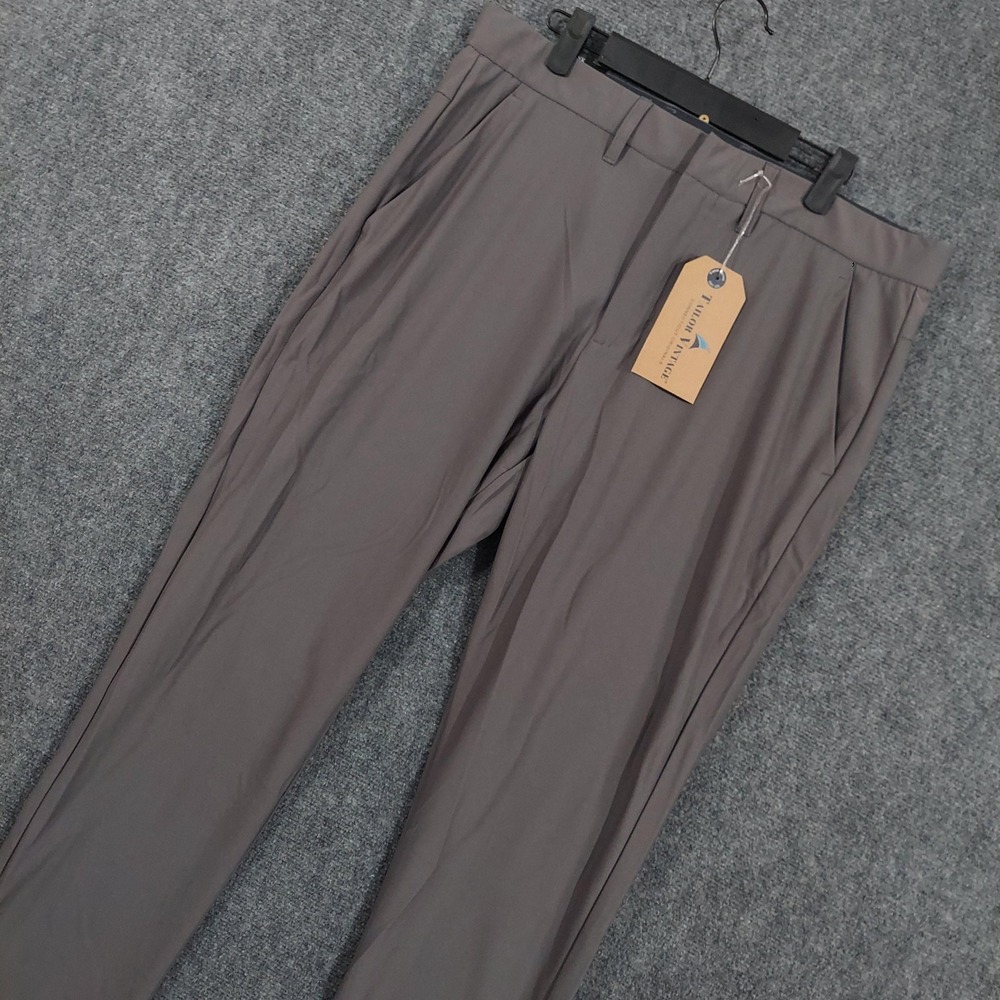 NEW Tailor Vintage Pants Mens 38x32 Gray Luxe Performance Slim Tech Chino Travel